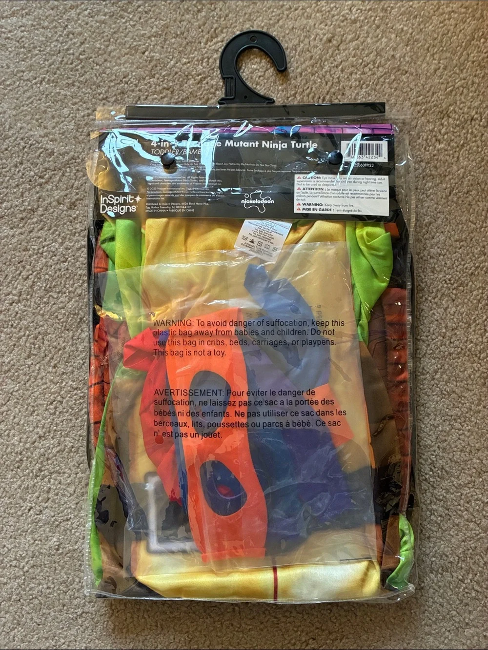 Nickelodeon Teenage Mutant Ninja Turtles Halloween Costume - Toddler Size 3T/4T
